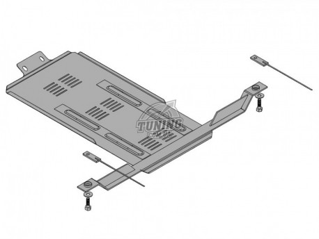 Photo Защита коробки АКПП, МКПП Subaru Outback 2004-2009 только 3.0 Кольчуга