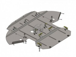 Захист двигуна, КПП і радіатора Audi A8 D3 2002-2010 Кольчуга