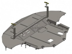 Захист двигуна, КПП і радіатора Hyundai Sonata LF 2015- Кольчуга
