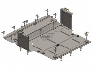 Защита двигателя, КПП и радиатора Jac S2 2015- Кольчуга