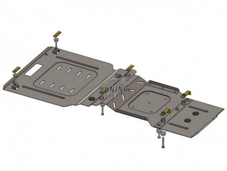 Photo Защита двигателя, КПП и РКПП Mercedes R-Class W251 2005-2014 Кольчуга