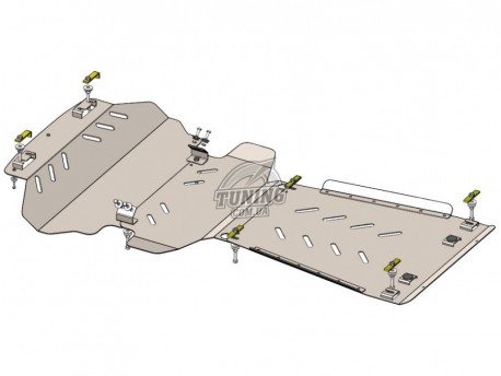 Photo Защита двигателя, КПП и радиатора Toyota Sequoia 2008- Кольчуга