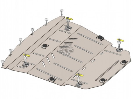 Фото Захист двигуна, КПП і радіатора Nissan Qashqai J11 2017- Кольчуга