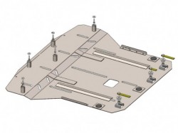 Защита двигателя, КПП и радиатора Kia Stonic 2017- Кольчуга