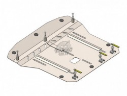 Захист двигуна, КПП і радіатора Kia Rio седан, X-Line 2017- Кольчуга