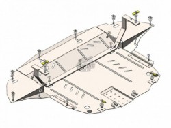 Захист двигуна, КПП і радіатора Kia Sportage 2018- Кольчуга