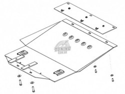 Захист двигуна, КПП і радіатора Renault Kangoo 1997-2008 Кольчуга