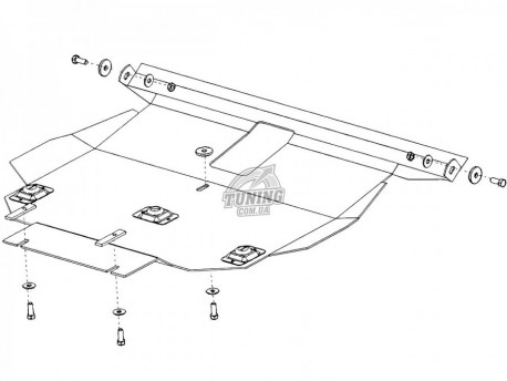 Фото Захист картера Toyota Corolla 2000-2007 Кольчуга