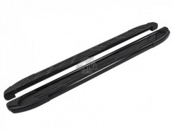 Подножки алюминиевые черные SsangYong Actyon Sports 2006-2012 Sapphire V2 Black