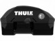 Аэродинамический серебристый багажник на рейлинги Ford Focus 2008-2011 универсал Thule Wingbar Edge - фото 4