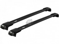 Черный алюминиевый багажник на рейлинги Ford Focus 2008-2011 универсал Thule Wingbar Edge