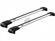 Серебристый алюминиевый багажник на рейлинги Ford Kuga 2013-2020 Thule Wingbar Edge