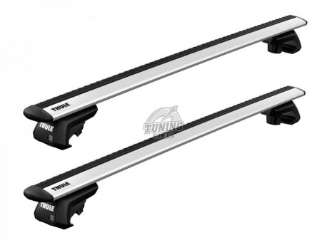 Photo Алюминиевый аэродинамический багажник на рейлинги Mercedes GL X166 2012-2016 Thule Wingbar Evo