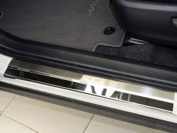 Матовые накладки на пороги Toyota Rav-4 2013- Premium