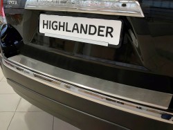Накладка на бампер з загином Toyota Highlander 2008-2014 Premium