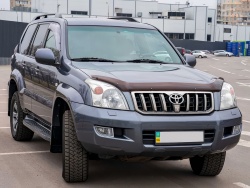 Дефлектор капота на Toyota LC120 Prado 02-09 EGR Темний