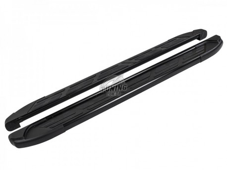 Photo Пороги черные Mitsubishi Pajero Sport 2008-2015, 2015- Sapphire V2 Black
