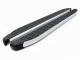 Боковые пороги Blackline на Mitsubishi Pajero Sport 08-15, 15- из алюминия OmsaLine - фото 1