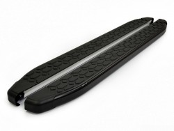 Черные пороги Blackline на Mitsubishi Pajero Sport 2008-2015, 2015- OmsaLine