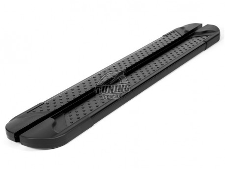 Photo Алюминиевые пороги черные Mitsubishi Pajero Sport 2008-2015, 2015- Almond Black