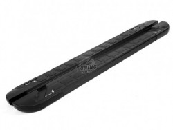 Пороги боковые SsangYong Actyon Sports 2006-2012 черные Red Line Erkul
