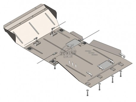 Фото Защита двигателя Nissan Navara 2005-2010 Кольчуга