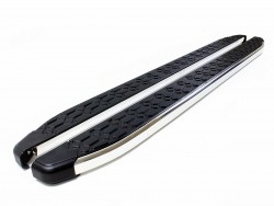 Хром пороги Black Line для Jeep Grand Cherokee 2011-2021 Omsaline