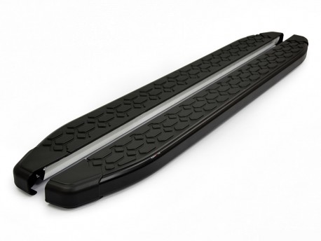 Фото Чорні пороги Black Line на Mitsubishi Pajero Sport 2008-2015, 2015- Omsaline