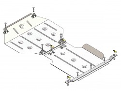 Захист двигуна та КПП Subaru Forester 2008-2012 Кольчуга ZiPoFlex