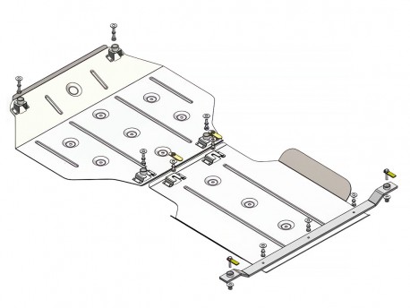 Захист двигуна та КПП Subaru Forester 2008-2012 Кольчуга ZiPoFlex