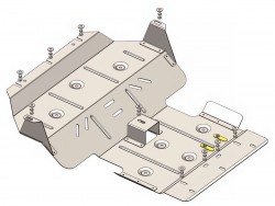 Захист двигуна та радіатора Toyota Land Cruiser 100 1998-2007 Кольчуга ZiPoFlex