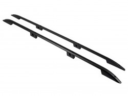 Рейлинги на крышу Volkswagen T5, T6 03-15, 15-24 длинная база Crown черные
