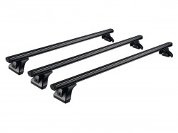 Черный алюминиевый багажник на штатное место Volkswagen T5, T6, Multivan, Caravella 03-15, 15-24 Cruz Alu Cargo Black