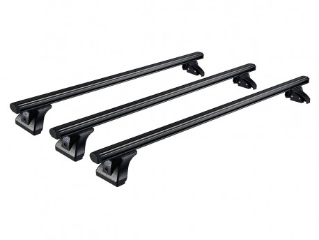 Photo Черный алюминиевый багажник на штатное место Volkswagen T5, T6, Multivan, Caravella 03-15, 15-24 Cruz Alu Cargo Black