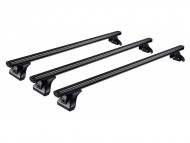 Черный алюминиевый багажник на штатное место Volkswagen T5, T6, Multivan, Caravella 03-15, 15-24 Cruz Alu Cargo Black