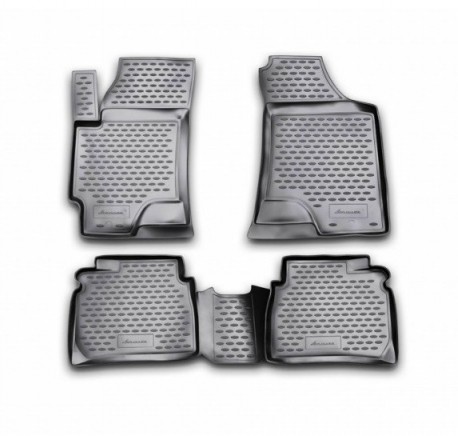 Фото Поліуретанові килимки в салон Toyota Land Cruiser 200 2012-2020 Element чорні 4 шт
