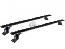 Черный багажник на гладкую крышу Honda Civic седан 2006-2011 Cruz Airo Dark