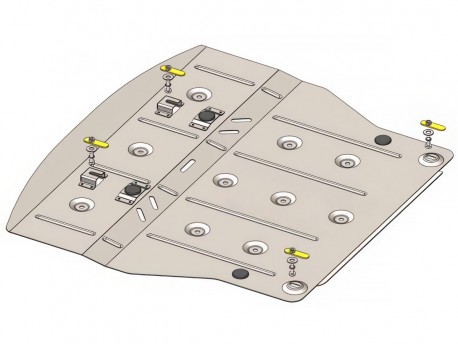 Захист двигуна та КПП Cadillac XT5 2016- Кольчуга ZiPoFlex