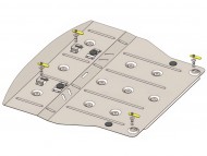 Захист двигуна та КПП Cadillac XT5 2016- Кольчуга ZiPoFlex