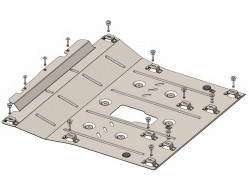 Захист двигуна та КПП Renault Duster 2024- Кольчуга ZiPoFlex