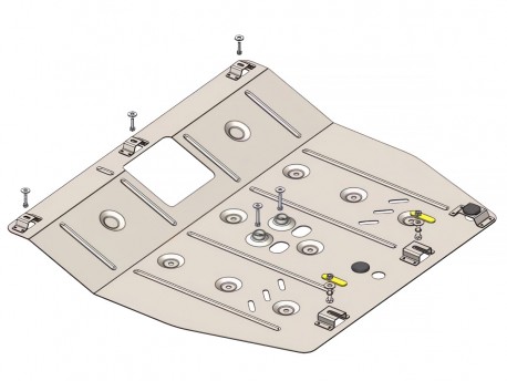 Захист двигуна та КПП Chery Jetour X70 2020- Кольчуга ZiPoFlex