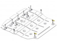 Захист двигуна та КПП Lexus LBX 2023- Кольчуга