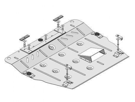 Photo Защита двигателя Lexus ES 300 h 2018- V-все Кольчуга ZiPoFlex