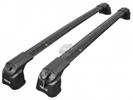 Photo Черный алюминиевый багажник на штатные места Mazda CX7 2006-2012 Air3 Turtle