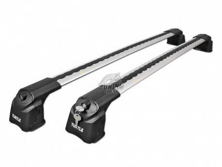 Photo Алюминиевый аэродинамический багажник на штатные места Mazda CX7 2006-2012 Air3 Turtle