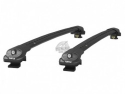 Черный аэродинамический багажник на рейлинги Volkswagen Tiguan 2007-2024, 2024- Air1 Turtle