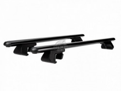 Черный алюминиевый багажник на рейлинги Hyundai Santa Fe 2010-2012 (130 см) Venus Today