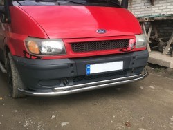 Передний ус двойная труба на Ford Transit 2000-2006