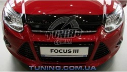 Дефлектор капота на Ford Focus 2011- з лого EGR Темний