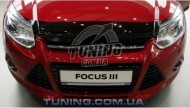 Дефлектор капота на Ford Focus 2011- с лого EGR темный